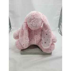 Swankie Blankie Plush Bunny Pink Lop Eared Rabbit White Satin Ears No Face 10"